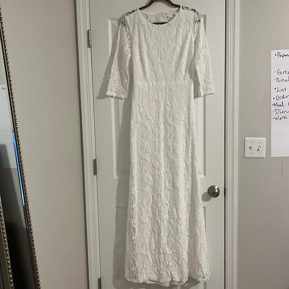 Lulu's White Bell Sleeve Gown for Brides